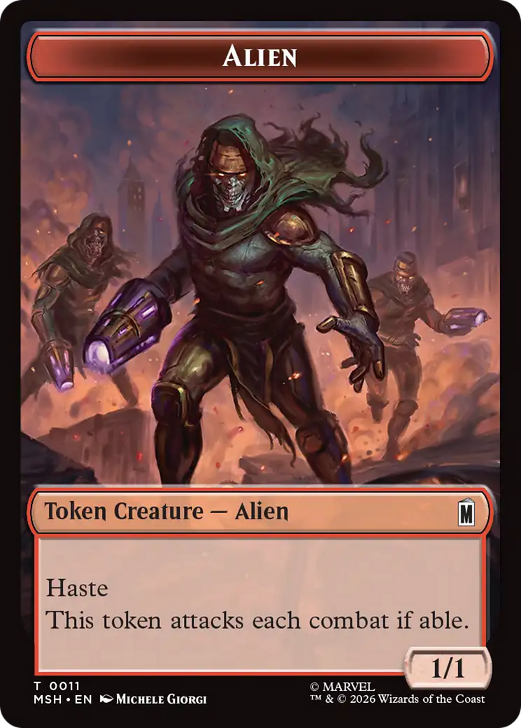 Wall // Alien Double-Sided Token [Marvel Super Heroes Tokens] | Exor Games New Glasgow