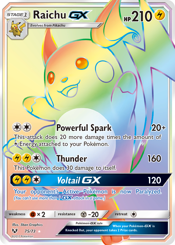 Raichu GX (75/73) [Sun & Moon: Shining Legends] | Exor Games New Glasgow