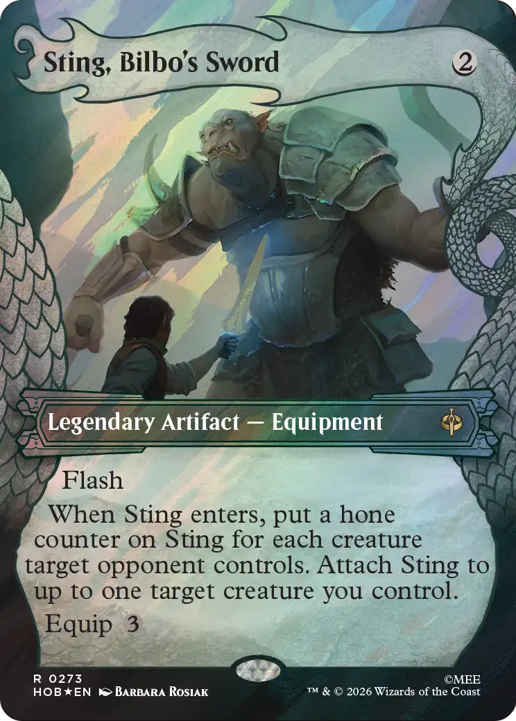 Sting, Bilbo's Sword (Showcase) (Surge Foil) [The Hobbit] | Exor Games New Glasgow
