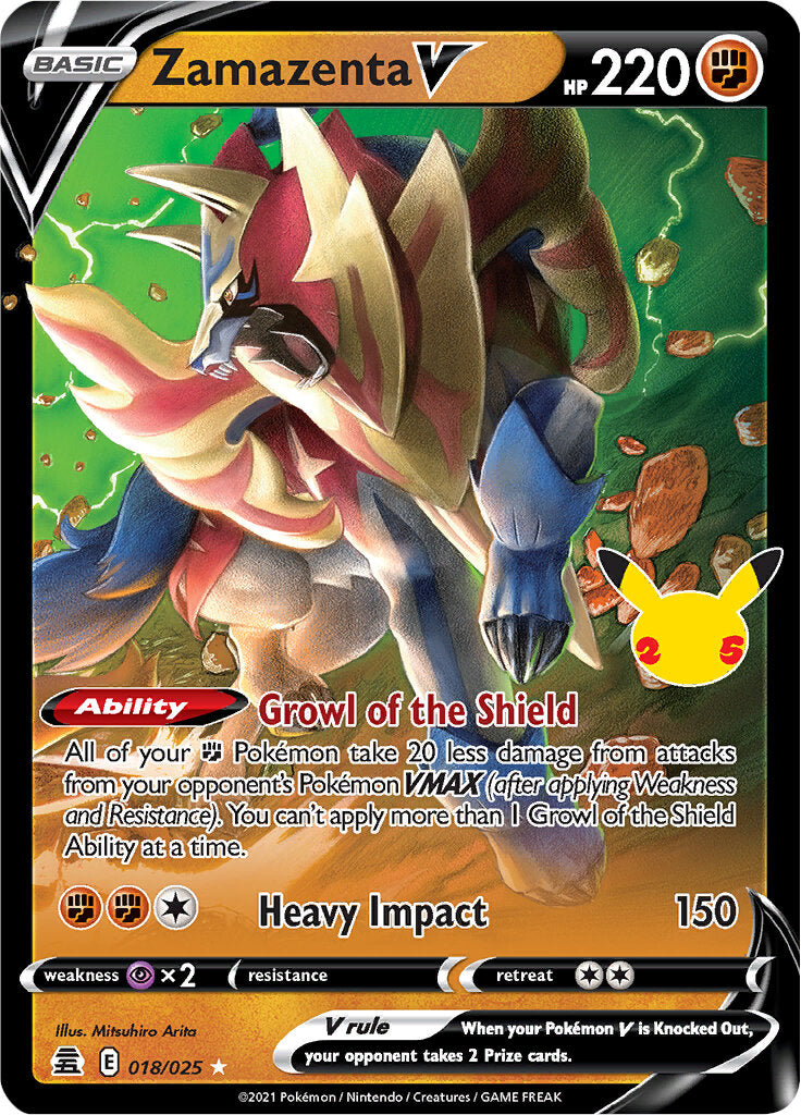 Zamazenta V (018/025) [Celebrations: 25th Anniversary] | Exor Games New Glasgow