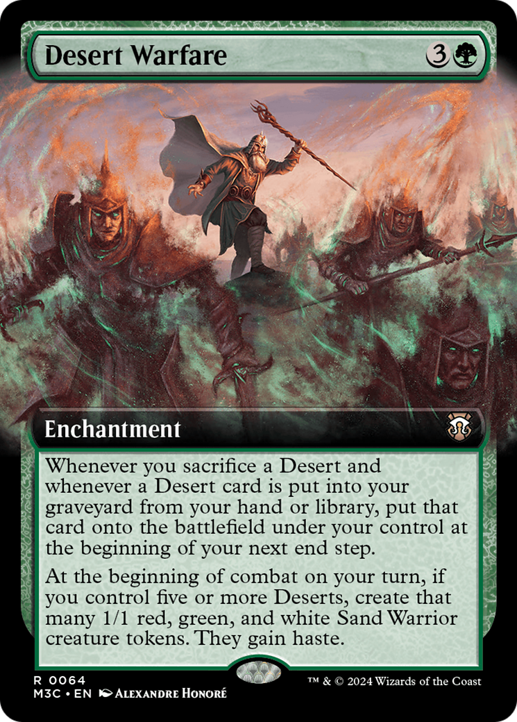 Desert Warfare (Extended Art) (Ripple Foil) [Modern Horizons 3 Commander] | Exor Games New Glasgow