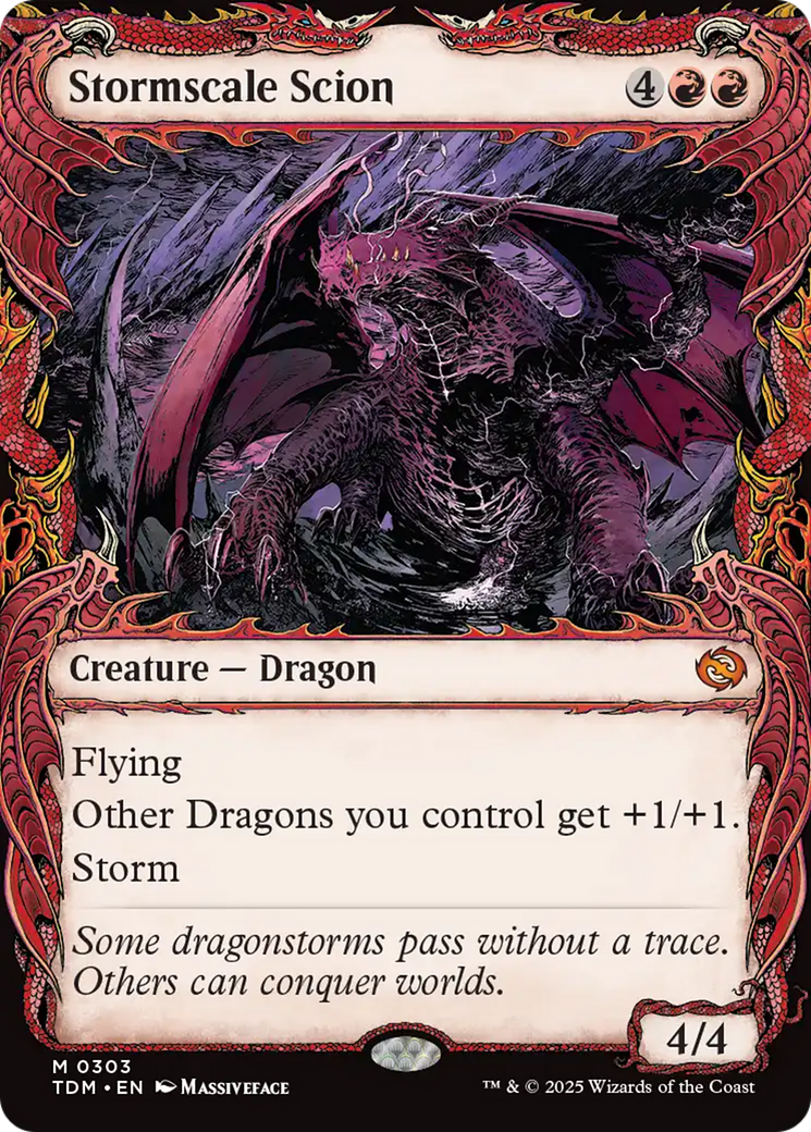 Stormscale Scion (Showcase) [Tarkir: Dragonstorm] | Exor Games New Glasgow