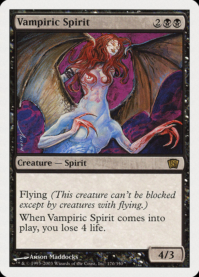 Vampiric Spirit (8th Edition) [Oversize Cards] | Exor Games New Glasgow