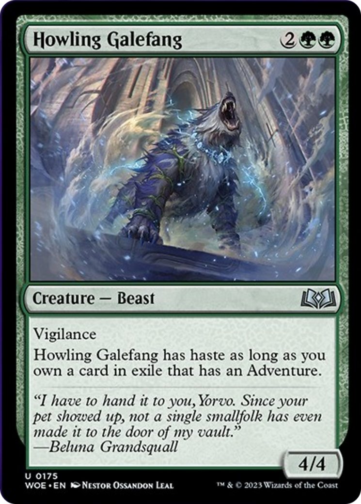 Howling Galefang [Wilds of Eldraine] | Exor Games New Glasgow