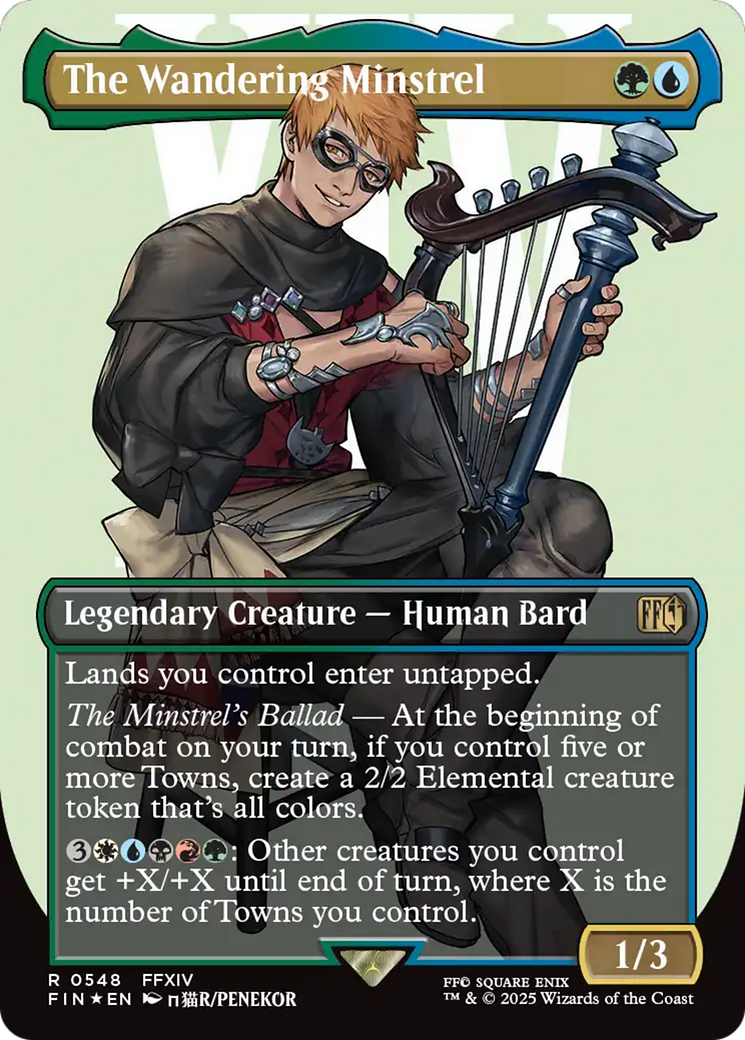 The Wandering Minstrel (Borderless) (Surge Foil) [FINAL FANTASY] | Exor Games New Glasgow