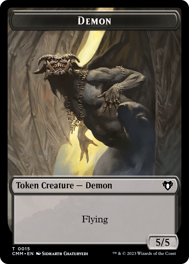 Demon Token [Commander Masters Tokens] | Exor Games New Glasgow