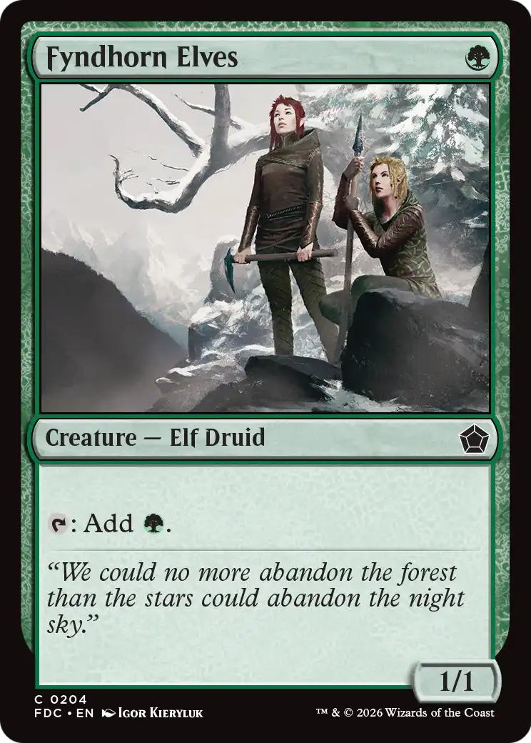 Fyndhorn Elves [Foundations Commander] | Exor Games New Glasgow