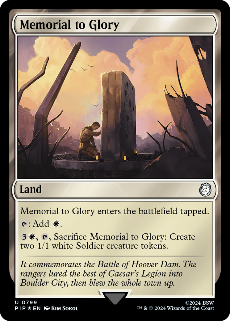 Memorial to Glory (Surge Foil) [Fallout] | Exor Games New Glasgow