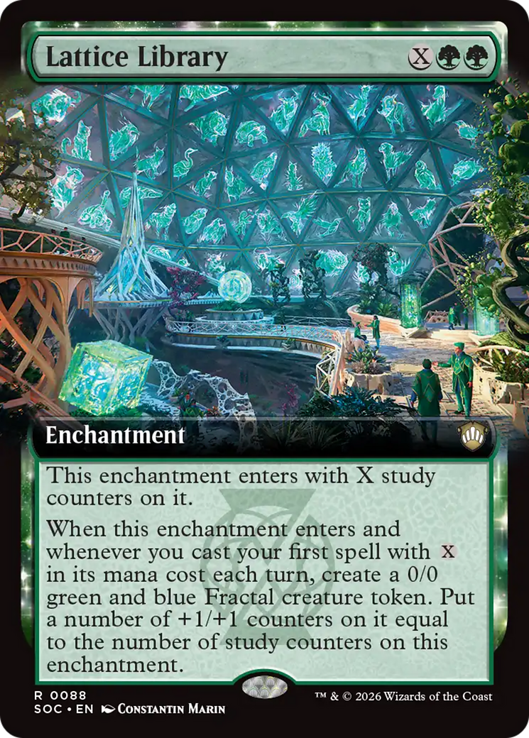 Lattice Library (Extended Art) [Secrets of Strixhaven Commander] | Exor Games New Glasgow