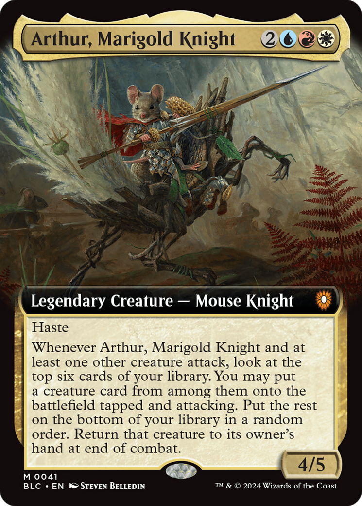 Arthur, Marigold Knight (Extended Art) [Bloomburrow Commander] | Exor Games New Glasgow