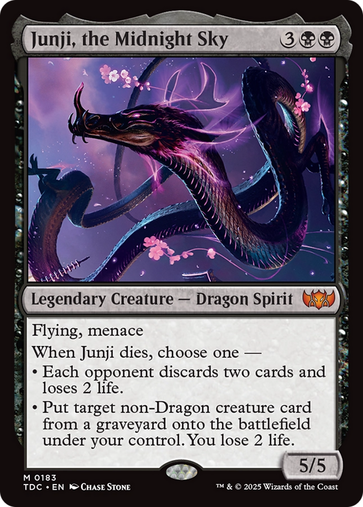 Junji, the Midnight Sky [Tarkir: Dragonstorm Commander] | Exor Games New Glasgow