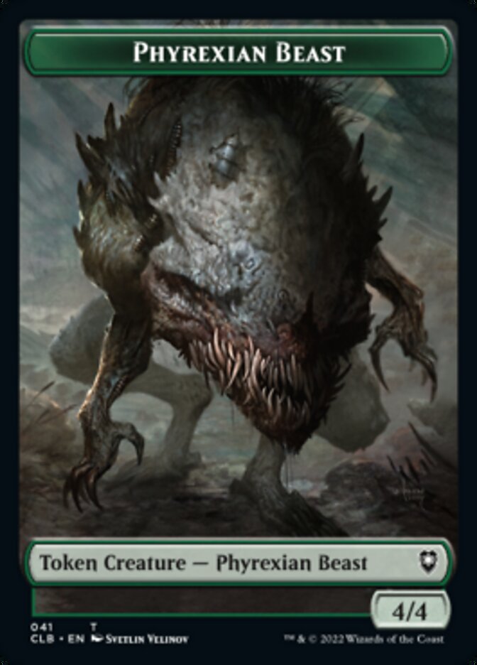 Phyrexian Beast // Wurm Double-Sided Token [Commander Legends: Battle for Baldur's Gate Tokens] | Exor Games New Glasgow