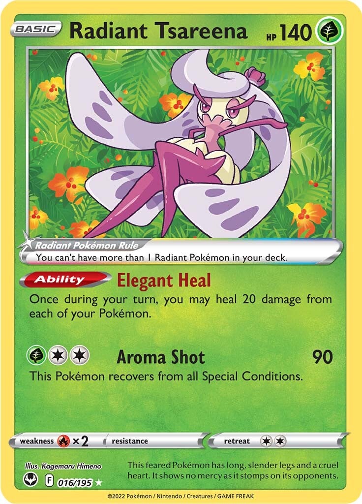 Radiant Tsareena (016/195) [Sword & Shield: Silver Tempest] | Exor Games New Glasgow