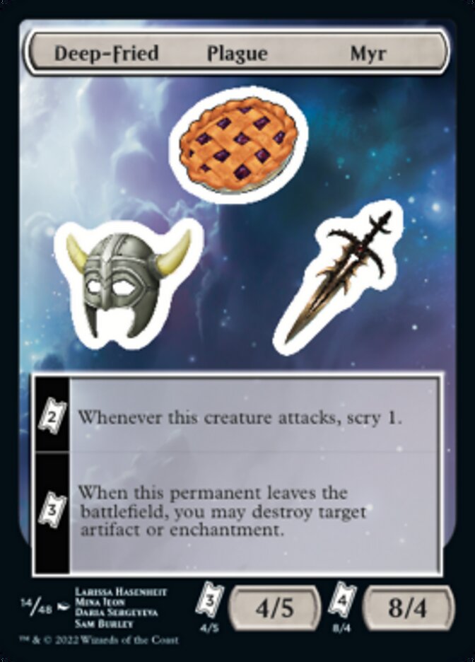 Deep-Fried Plague Myr [Unfinity Stickers] | Exor Games New Glasgow