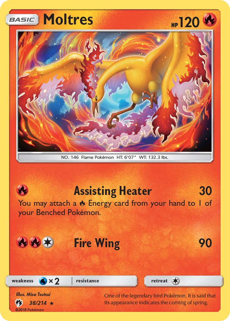 Moltres (38/214) (Let's Play, Eevee) Cracked Ice Holo) (Theme Deck Exclusive) [Sun & Moon: Lost Thunder] | Exor Games New Glasgow