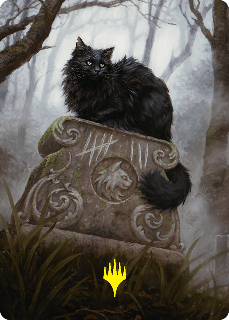 Nine-Lives Familiar 2 Art Card (36/54) (Gold-Stamped Planeswalker Symbol) [Foundations Art Series] | Exor Games New Glasgow