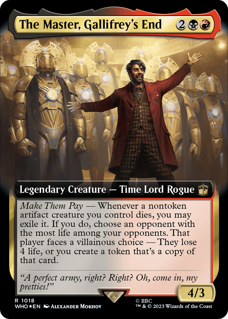 The Master, Gallifrey's End (Extended Art) (Surge Foil) [Doctor Who] | Exor Games New Glasgow