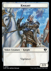 Treasure // Knight Double-Sided Token [Commander Masters Tokens] | Exor Games New Glasgow