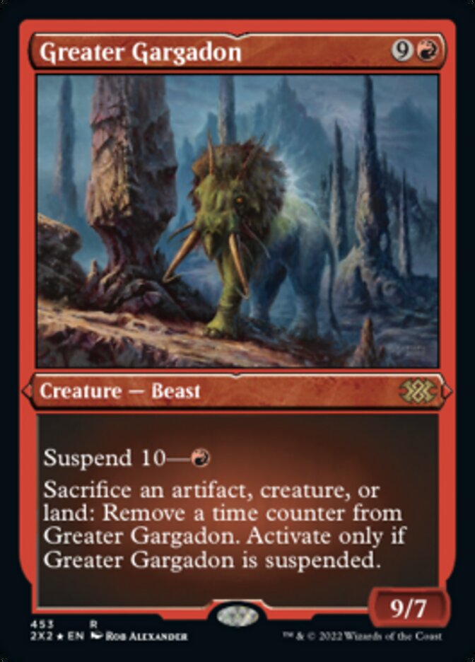 Greater Gargadon (Foil Etched) [Double Masters 2022] | Exor Games New Glasgow