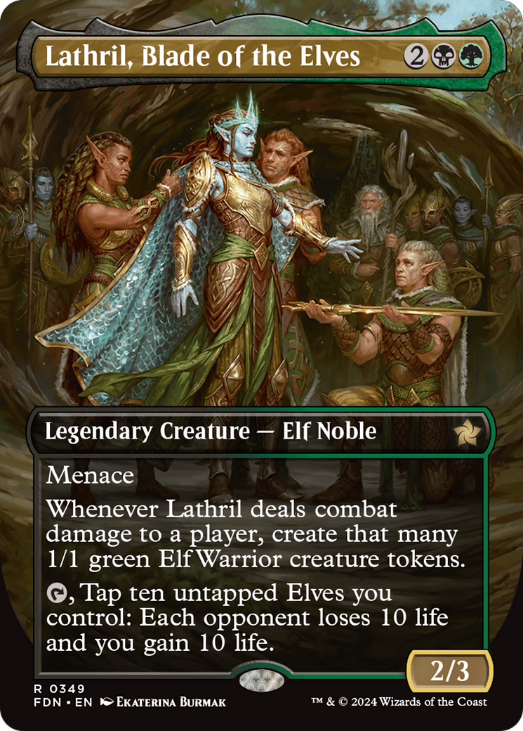 Lathril, Blade of the Elves (Borderless) [Foundations] | Exor Games New Glasgow