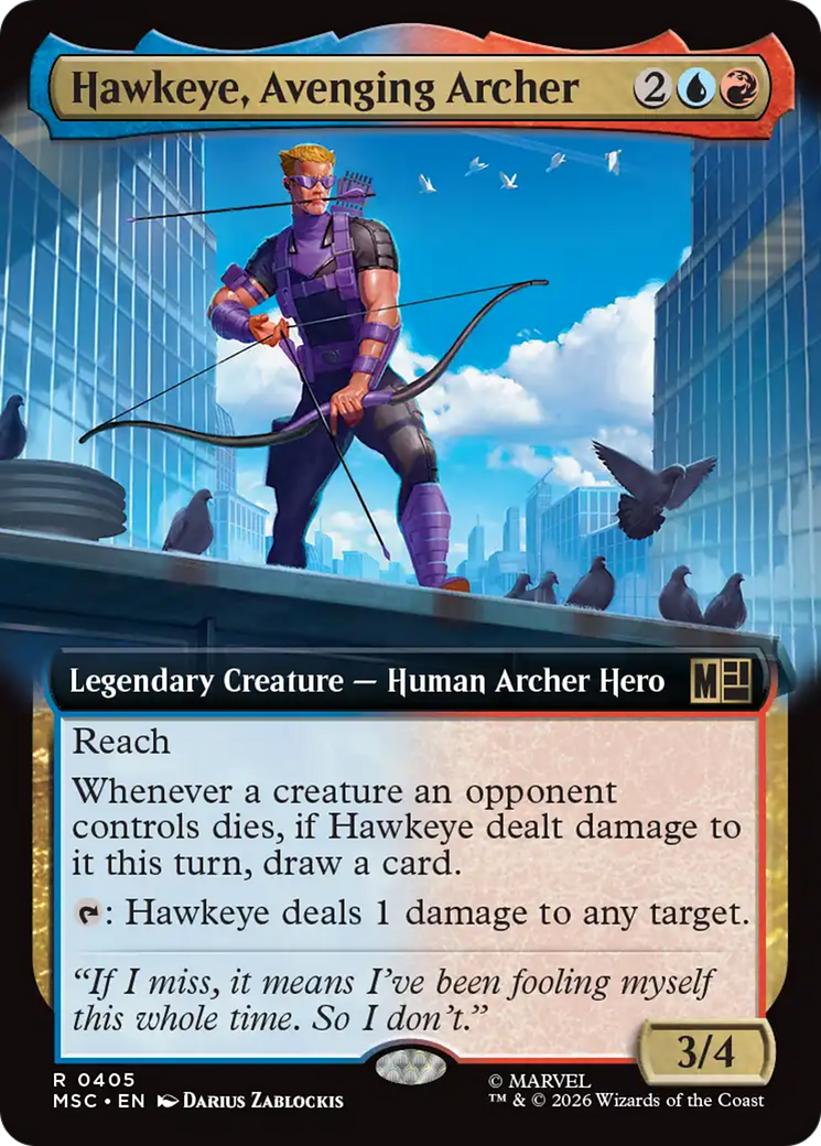 Hawkeye, Avenging Archer (Extended Art) [Marvel Super Heroes Commander] | Exor Games New Glasgow