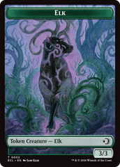 Elk // Emblem - Oko, Shadowmoor Scion Double-Sided Token [Lorwyn Eclipsed Tokens] | Exor Games New Glasgow