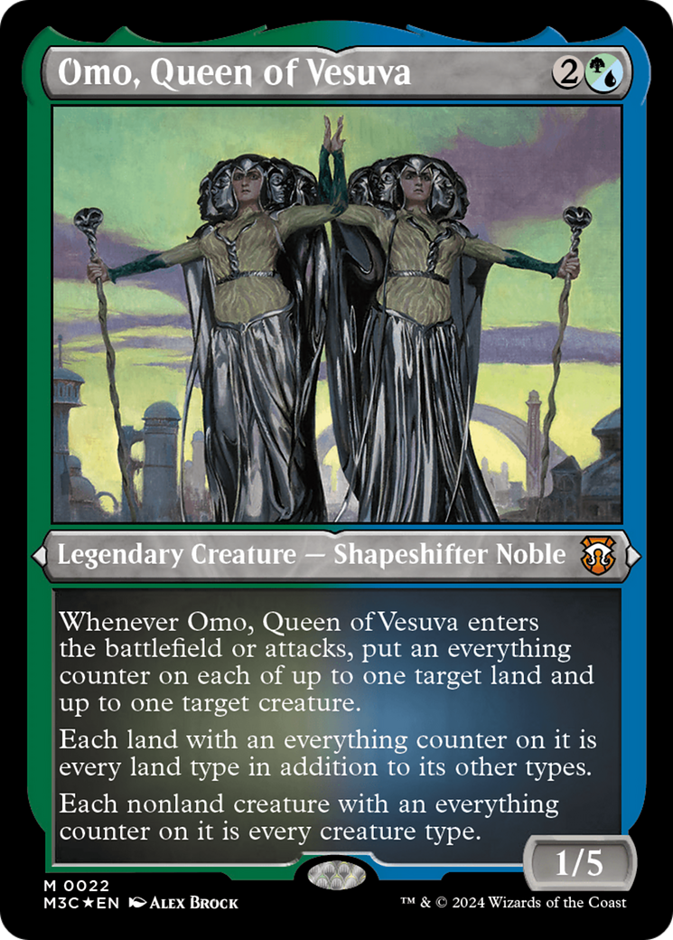 Omo, Queen of Vesuva (Foil Etched) [Modern Horizons 3 Commander] | Exor Games New Glasgow