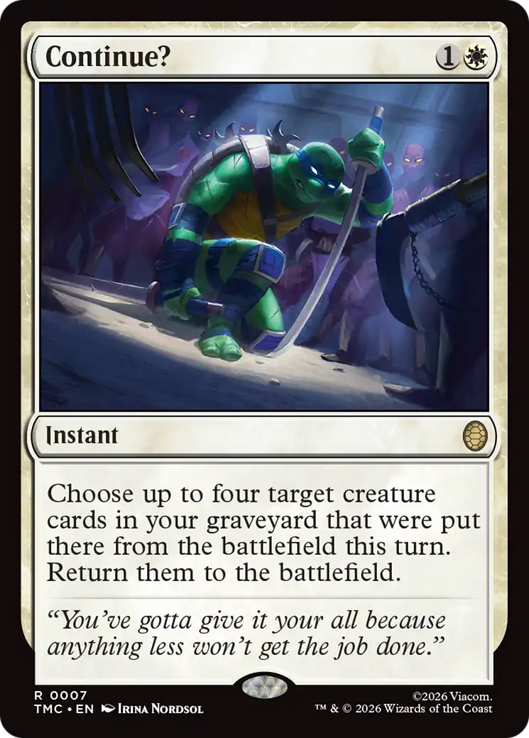 Continue? [Teenage Mutant Ninja Turtles Commander] | Exor Games New Glasgow