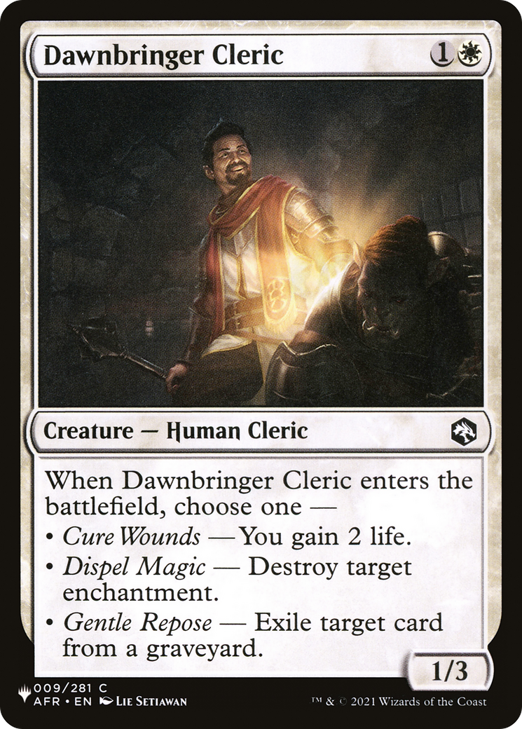 Dawnbringer Cleric [The List Reprints] | Exor Games New Glasgow