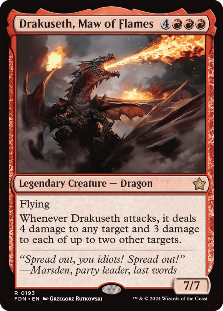 Drakuseth, Maw of Flames [Foundations] | Exor Games New Glasgow