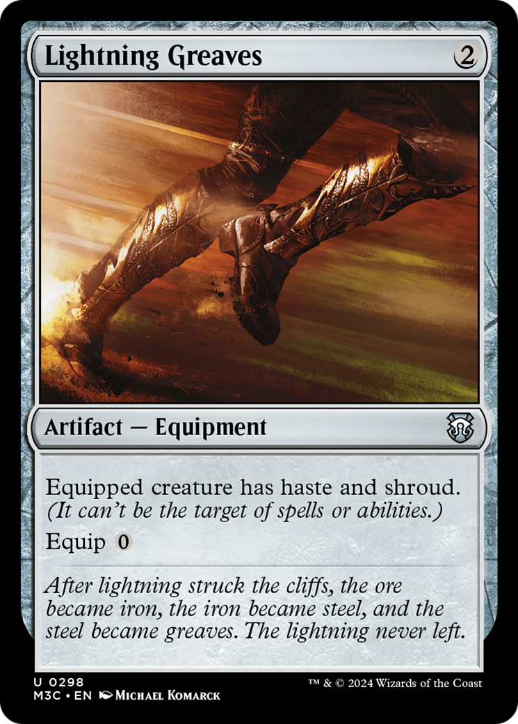 Lightning Greaves (Ripple Foil) [Modern Horizons 3 Commander] | Exor Games New Glasgow