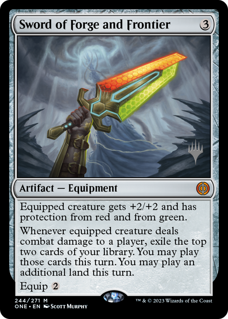 Sword of Forge and Frontier (Promo Pack) [Phyrexia: All Will Be One Promos] | Exor Games New Glasgow