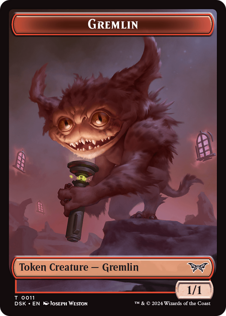 Gremlin Token [Duskmourn: House of Horror Tokens] | Exor Games New Glasgow