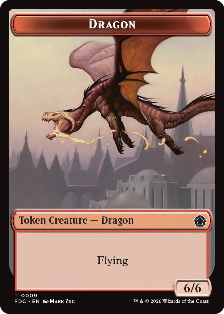 Dragon (0009) // Treasure Double-Sided Token [Foundations Commander Tokens] | Exor Games New Glasgow