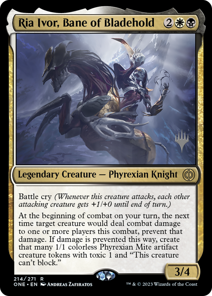 Ria Ivor, Bane of Bladehold (Promo Pack) [Phyrexia: All Will Be One Promos] | Exor Games New Glasgow