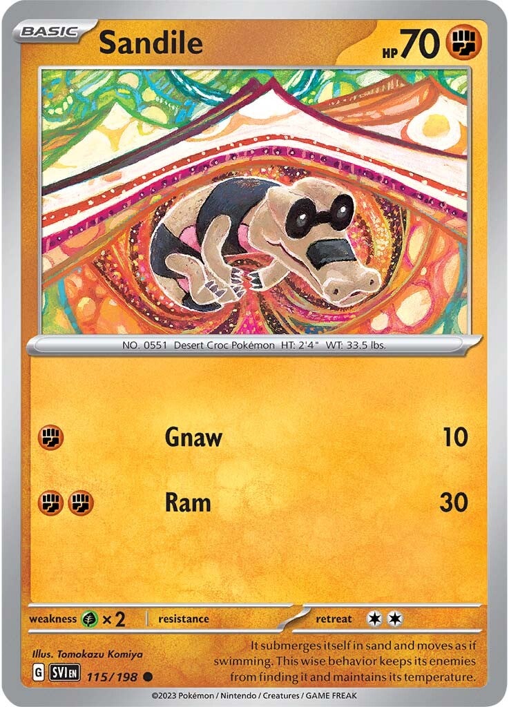 Sandile (115/198) [Scarlet & Violet: Base Set] | Exor Games New Glasgow
