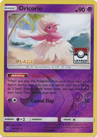 Oricorio (55/145) (League Promo 1st Place) [Sun & Moon: Guardians Rising] | Exor Games New Glasgow