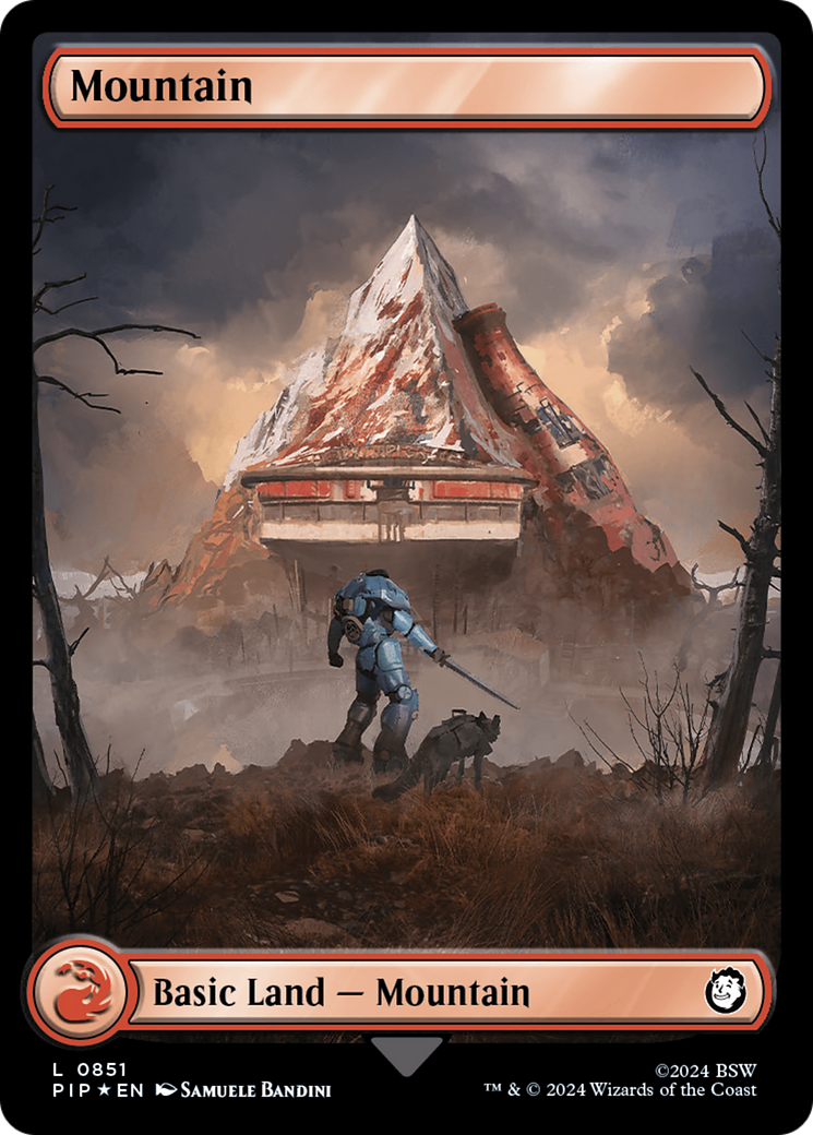 Mountain (0851) (Surge Foil) [Fallout] | Exor Games New Glasgow