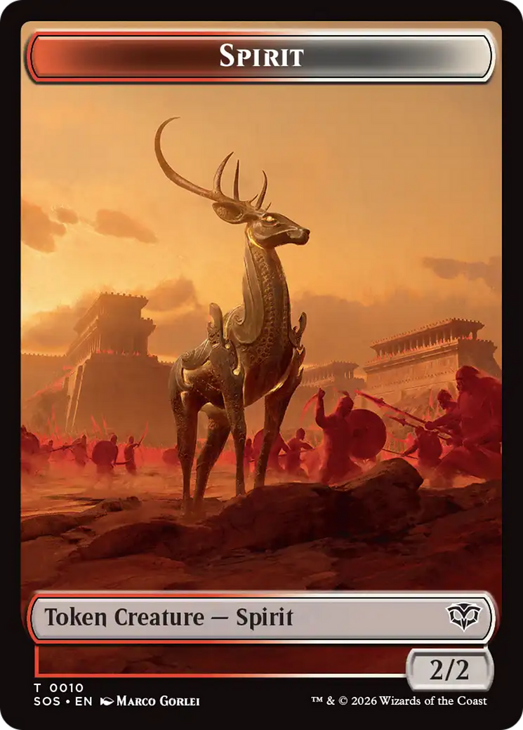 Fractal (0004) // Spirit (0010) Double-Sided Token [Secrets of Strixhaven Tokens] | Exor Games New Glasgow