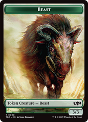 Beast // Treasure Double-Sided Token [Tarkir: Dragonstorm Commander Tokens] | Exor Games New Glasgow