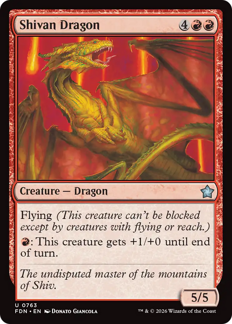 Shivan Dragon (0763) [Foundations] | Exor Games New Glasgow