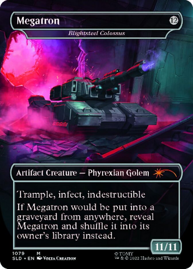 Blightsteel Colossus - Megatron (Borderless) [Secret Lair Drop Series] | Exor Games New Glasgow