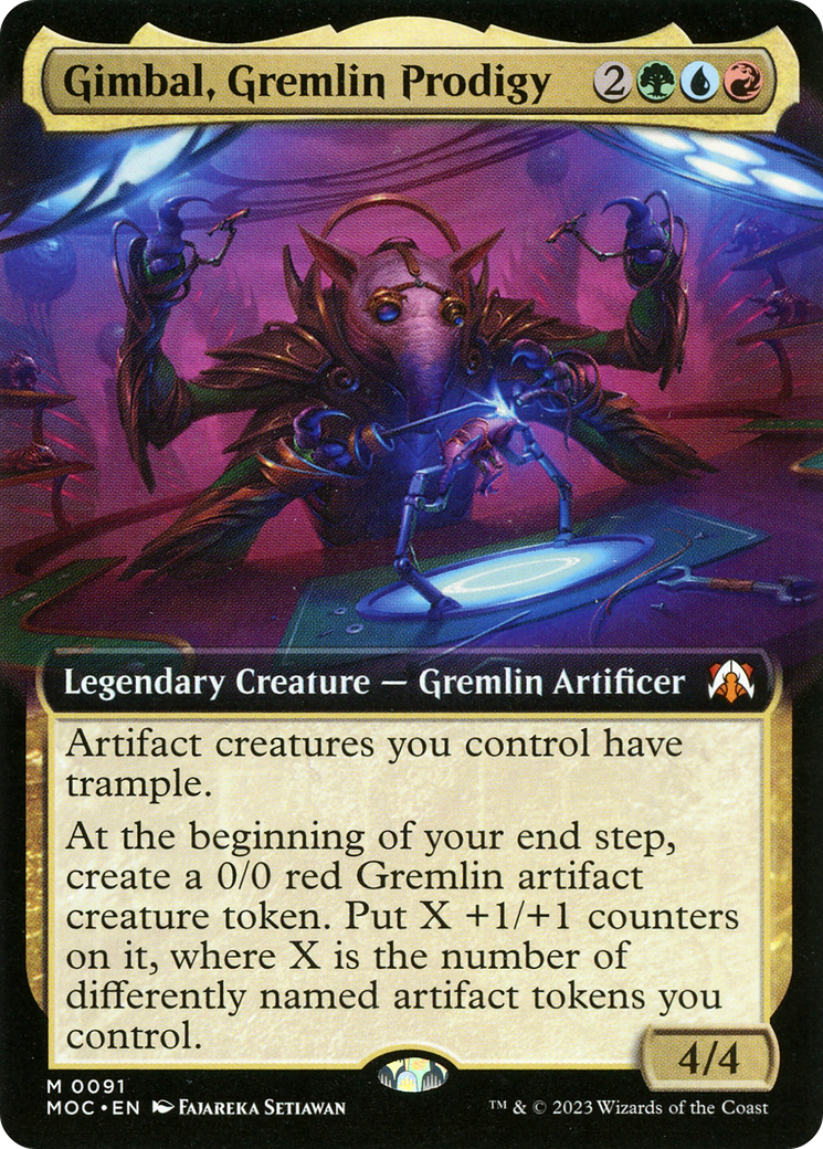 Gimbal, Gremlin Prodigy (Extended Art) [March of the Machine Commander] | Exor Games New Glasgow