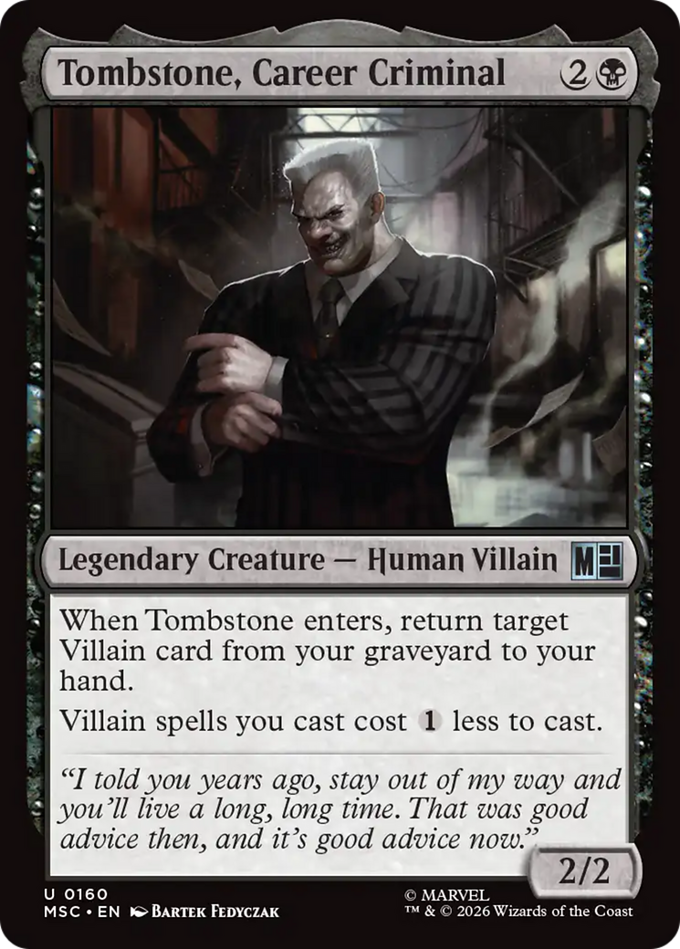 Tombstone, Career Criminal (0160) [Marvel Super Heroes Commander] | Exor Games New Glasgow