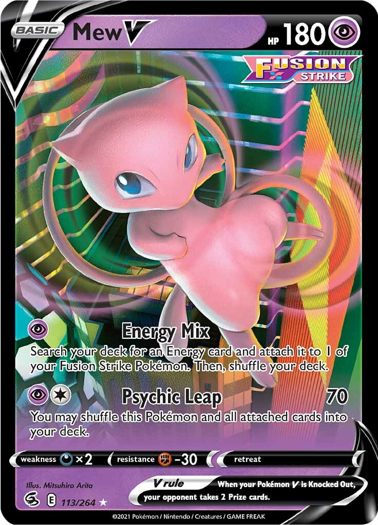 Mew V (113/264) [Sword & Shield: Fusion Strike] | Exor Games New Glasgow