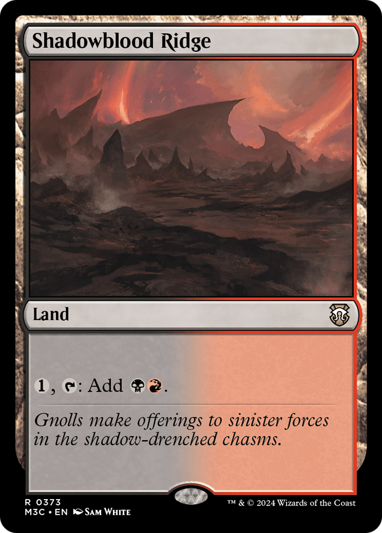 Shadowblood Ridge (Ripple Foil) [Modern Horizons 3 Commander] | Exor Games New Glasgow