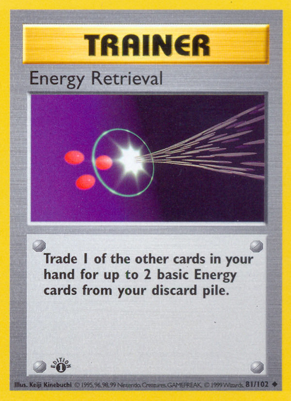Energy Retrieval (81/102) (Shadowless) [Base Set 1st Edition] | Exor Games New Glasgow