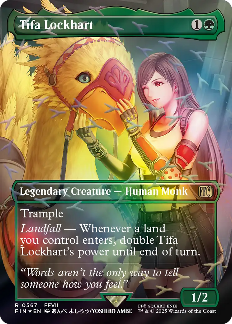 Tifa Lockhart (Borderless) (Chocobo Track Foil) [FINAL FANTASY] | Exor Games New Glasgow