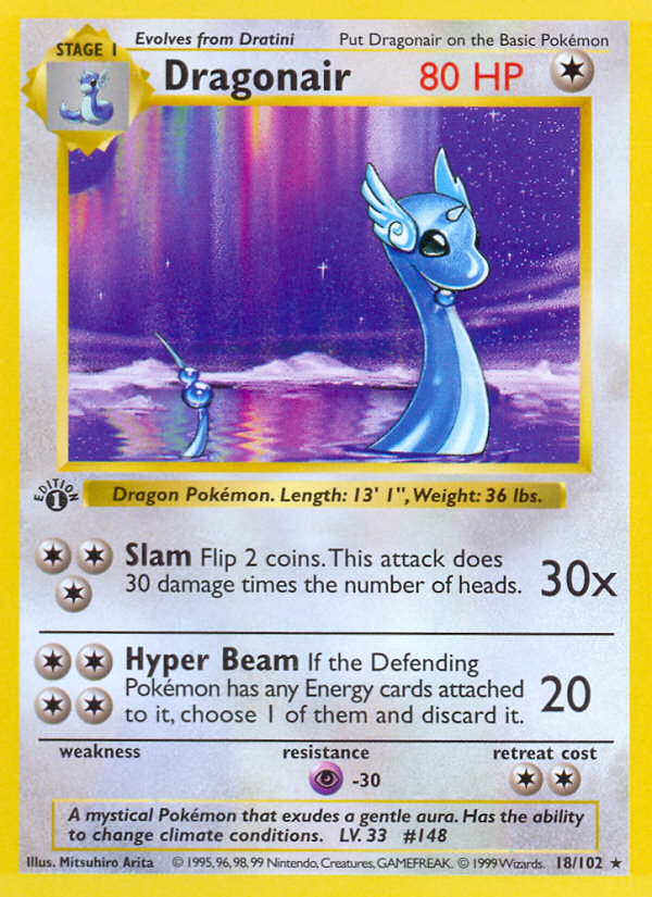 Dragonair (18/102) (Shadowless) [Base Set 1st Edition] | Exor Games New Glasgow