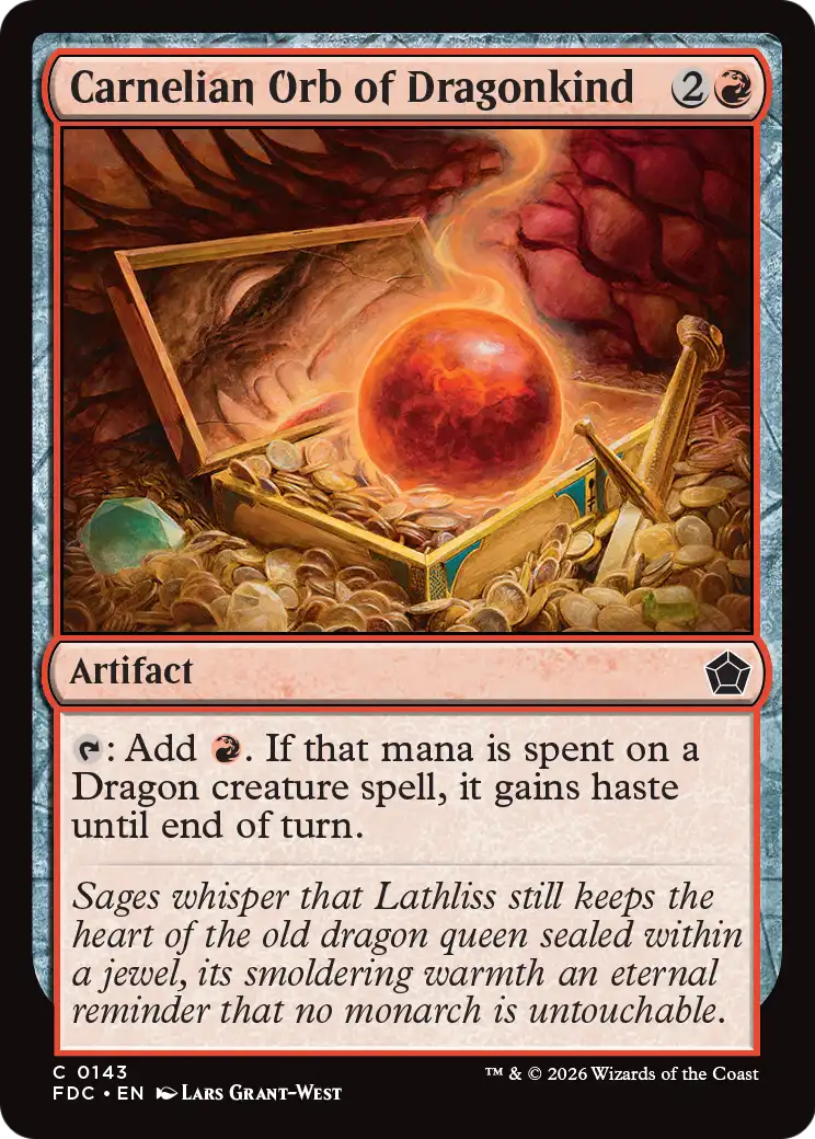 Carnelian Orb of Dragonkind [Foundations Commander] | Exor Games New Glasgow
